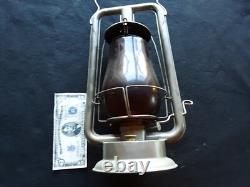 RAILROAD LANTERN, W. M. COMPANY, STANDARD LAMP with RED GLOBE, OTT-072408389