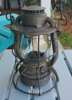 RAILROAD Lantern Dietz Vesta CX Glass Globe NYCS pat Dates on Lid