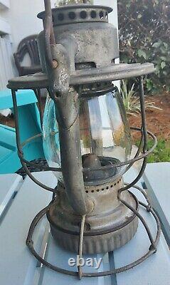 RAILROAD Lantern Dietz Vesta CX Glass Globe NYCS pat Dates on Lid