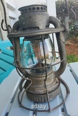 RAILROAD Lantern Dietz Vesta CX Glass Globe NYCS pat Dates on Lid