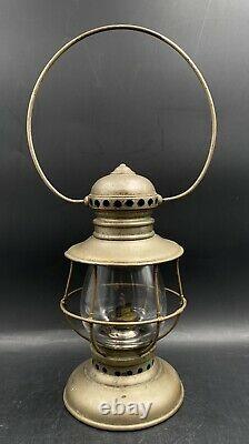 RARE 1860s Pullman Adams West Lake Co Railroad Kerosene Lantern WithGlobe 14 7/8
