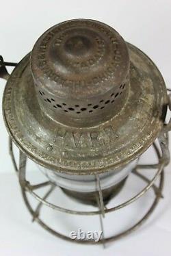 RARE 1897 HOCKING VALLEY RAILROAD Lantern Nov. 30, 1897 Pat. Stamp