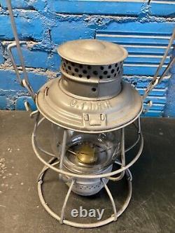 RARE ADLAKE (D. T. I. R. R.)DETROIT TOLEDO & IRONTON RAILROAD LANTERN WithCLEAR GLOBE