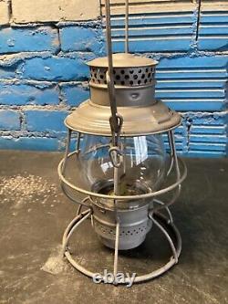 RARE ADLAKE (D. T. I. R. R.)DETROIT TOLEDO & IRONTON RAILROAD LANTERN WithCLEAR GLOBE