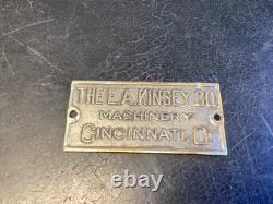 RARE ADLAKE E. A KINSEY CO. RAILROAD LANTERN WithGREEN GLOBE & BRASS MACHINE PLATE