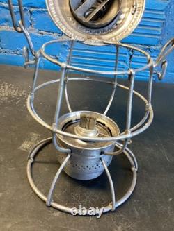 RARE ADLAKE E. A KINSEY CO. RAILROAD LANTERN WithGREEN GLOBE & BRASS MACHINE PLATE