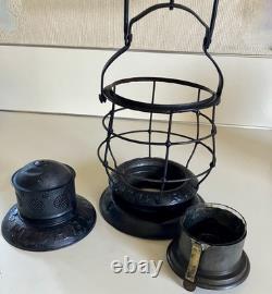 RARE ANTIQUE FITCHBURG RAILROAD LANTERN THOMPSON With FRR GLASS GLOBE ESTATE FIND