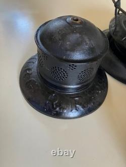 RARE ANTIQUE FITCHBURG RAILROAD LANTERN THOMPSON With FRR GLASS GLOBE ESTATE FIND