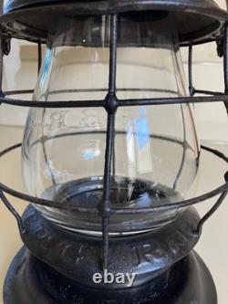 RARE ANTIQUE FITCHBURG RAILROAD LANTERN THOMPSON With FRR GLASS GLOBE ESTATE FIND