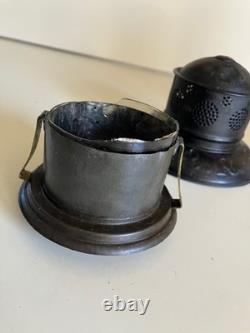 RARE ANTIQUE FITCHBURG RAILROAD LANTERN THOMPSON With FRR GLASS GLOBE ESTATE FIND