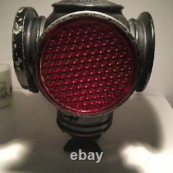 RARE Adlake Non-Sweating Railroad 4 Way Cannonball Reflex Signal Lamp Chicago