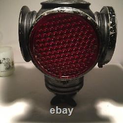 RARE Adlake Non-Sweating Railroad 4 Way Cannonball Reflex Signal Lamp Chicago