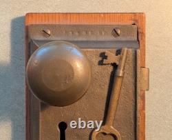 RARE Antique Adlake AT&SF Railroad Lockset Display Architectural Salvage