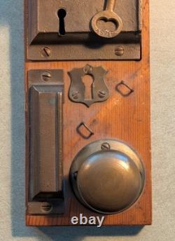 RARE Antique Adlake AT&SF Railroad Lockset Display Architectural Salvage
