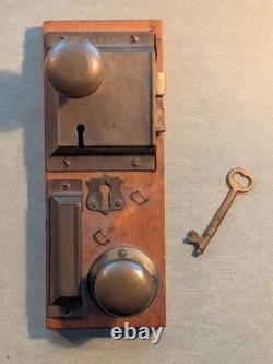 RARE Antique Adlake AT&SF Railroad Lockset Display Architectural Salvage