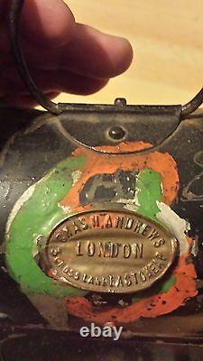 RARE! Antique British RR Lantern CHAS. H ANDREWS Lamp Mfg London Railroad