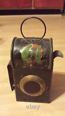 RARE! Antique British RR Lantern CHAS. H ANDREWS Lamp Mfg London Railroad