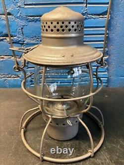 RARE HANDLAN MISSOURI KANSAS & TEXAS RAILROAD LANTERN WithETCHED (MK&T Ry) GLOBE