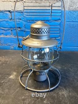RARE HANDLAN (V. R. R.) VANDALIA VALLEY RAILROAD LANTERN WithETCHED (V. R. R) GLOBE