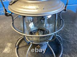 RARE HANDLAN (V. R. R.) VANDALIA VALLEY RAILROAD LANTERN WithETCHED (V. R. R) GLOBE