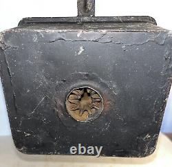 RARE Plume & Atwood Kerosene Lamp Square Tin Font Vintage Railroad Lantern