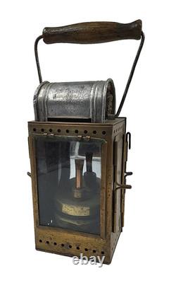 RARE VINTAGE WWII GERMAN RAILWAY SIGNAL HAND LANTERN LAMP Paul Hirsekorn