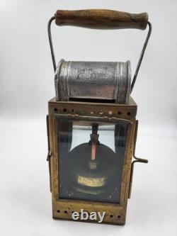 RARE VINTAGE WWII GERMAN RAILWAY SIGNAL HAND LANTERN LAMP Paul Hirsekorn
