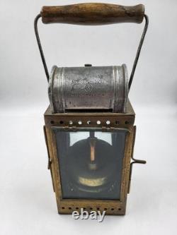 RARE VINTAGE WWII GERMAN RAILWAY SIGNAL HAND LANTERN LAMP Paul Hirsekorn