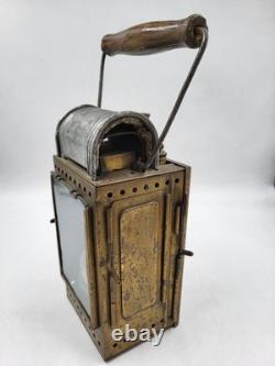 RARE VINTAGE WWII GERMAN RAILWAY SIGNAL HAND LANTERN LAMP Paul Hirsekorn