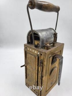 RARE VINTAGE WWII GERMAN RAILWAY SIGNAL HAND LANTERN LAMP Paul Hirsekorn