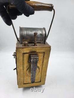 RARE VINTAGE WWII GERMAN RAILWAY SIGNAL HAND LANTERN LAMP Paul Hirsekorn