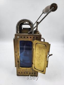RARE VINTAGE WWII GERMAN RAILWAY SIGNAL HAND LANTERN LAMP Paul Hirsekorn