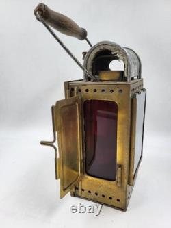 RARE VINTAGE WWII GERMAN RAILWAY SIGNAL HAND LANTERN LAMP Paul Hirsekorn