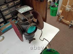 REAL Railroad 4-Way Switch Lantern Signal Lamp Red GREEN Electric LOT 5