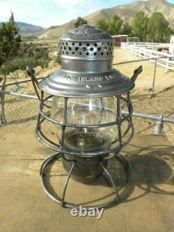 ROCK ISLAND LINES RAILROAD LANTERN Clear Cast Globe