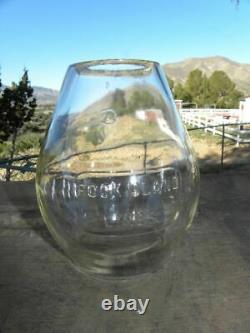 ROCK ISLAND LINES RAILROAD LANTERN Clear Cast Globe