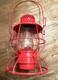 Railroad Lantern Adlake # 100 Indiana Harbor Belt Painted Red Clear Globe