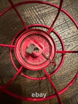Railroad Lantern Adlake # 100 Indiana Harbor Belt Painted Red Clear Globe