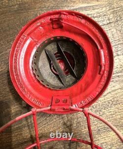 Railroad Lantern Adlake # 100 Indiana Harbor Belt Painted Red Clear Globe