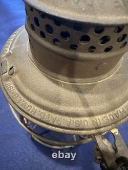 Railroad Lantern Adlake Kero Wabash Railroad Red Etched Globe