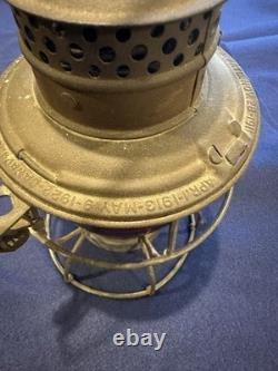 Railroad Lantern Adlake Kero Wabash Railroad Red Etched Globe