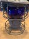 Railroad Lantern BR- Corning Cobalt Blue Globe- Adams And Westlake