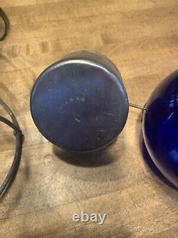 Railroad Lantern BR- Corning Cobalt Blue Globe- Adams And Westlake