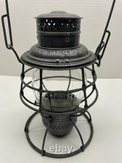 Railroad Lantern C. St. P. M&O Ry Adlake Tall Globe With C&NW Ry Cast Globe