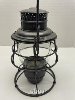 Railroad Lantern C. St. P. M&O Ry Adlake Tall Globe With C&NW Ry Cast Globe