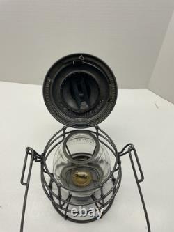 Railroad Lantern C. St. P. M&O Ry Adlake Tall Globe With C&NW Ry Cast Globe