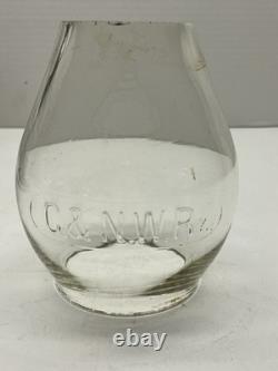 Railroad Lantern C. St. P. M&O Ry Adlake Tall Globe With C&NW Ry Cast Globe