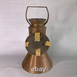 Railroad Lantern Copper Caboose Train Carriage Lamp Railroadiana Vintage Decor