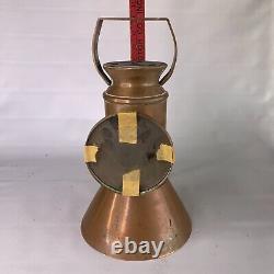 Railroad Lantern Copper Caboose Train Carriage Lamp Railroadiana Vintage Decor