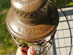 Railroad Lantern DW&P Ry Duluth Winnipeg & Pacific Star Headlight Co. Red Globe